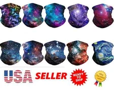 Face Mask Balaclava Tube Bandana Cover Stars Neck Gaiter Scarf Reusable Washable