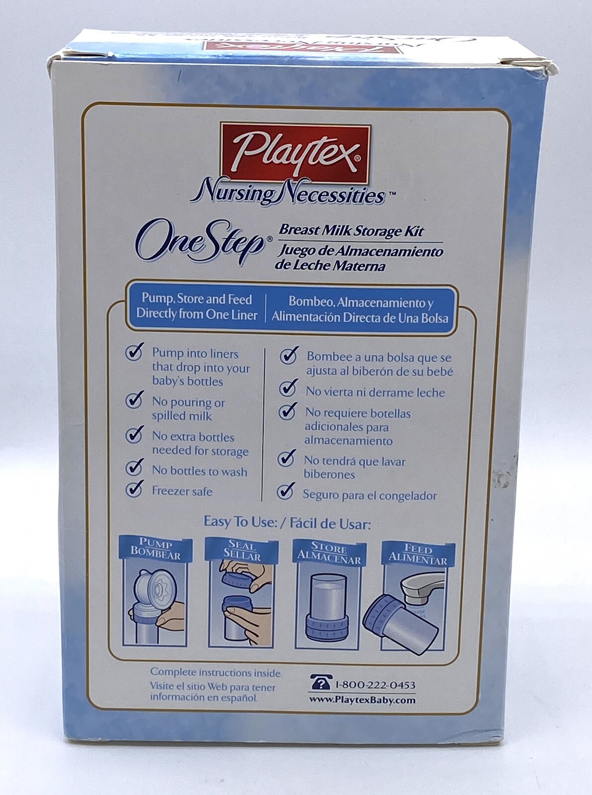 2x Playtex Nurser Bottles Drop-in Liners 4 oz 100 Count NEW