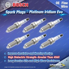 6 x Bosch Platinum Iridium Evo Spark Plug for Jaguar F-Pace X761 F-Type XE XF XJ