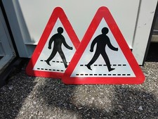 2off Pedestrian Walkway Roadsigns Reflective CE marked BS EN 12899
