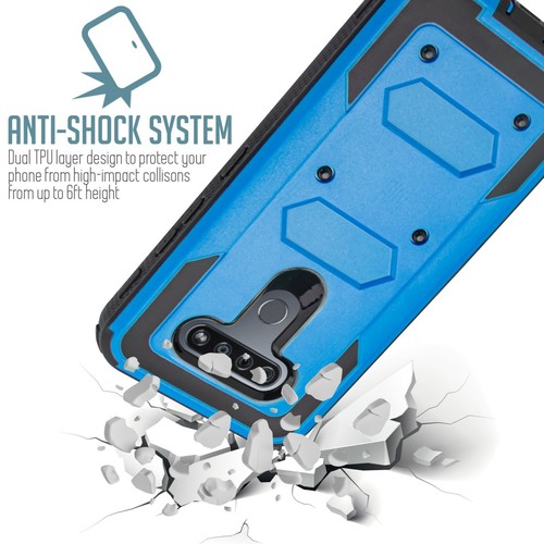 Für LG K51 Q51 Ganzkörper stoßfest Panzer Holster Hülle integrierter Displayschutz - Bild 35 von 49