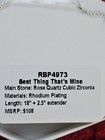 BP NECKLACE RBP4973 "Best Thing That's Mine" Rose Quartz CZ on Rhodium