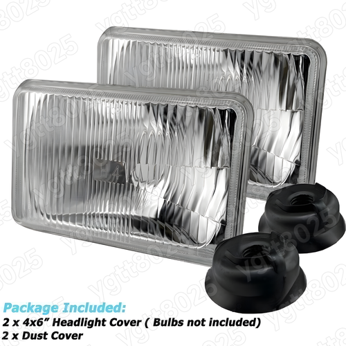 FOUR(x4) 4x6" H4 Glass Headlights Conversion Halogen Semi Sealed Kit HID & LED - Picture 2 of 10