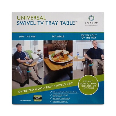 Able Life Universal Swivel TV Tray Table, Verstellbarer Esstablett und Laptop-Sc