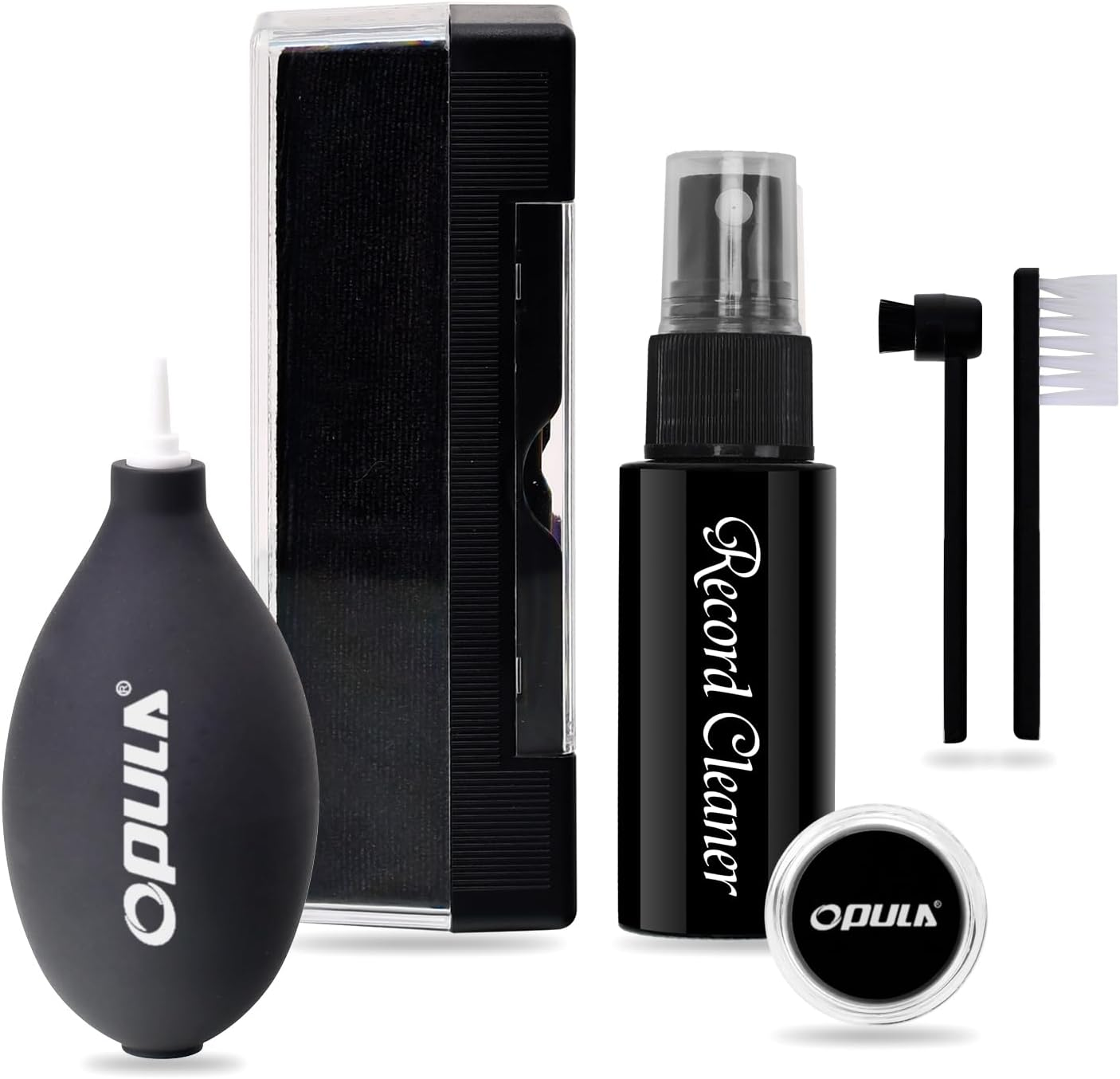 6PCS Vinyl Record Cleaning Kit for Albums – Brush, Cloth & Solution-image