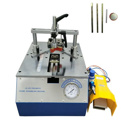 #ad Pneumatic Picture Frame Nailing Machine Wood Frame Stitching Nail Frame Machine $963.50