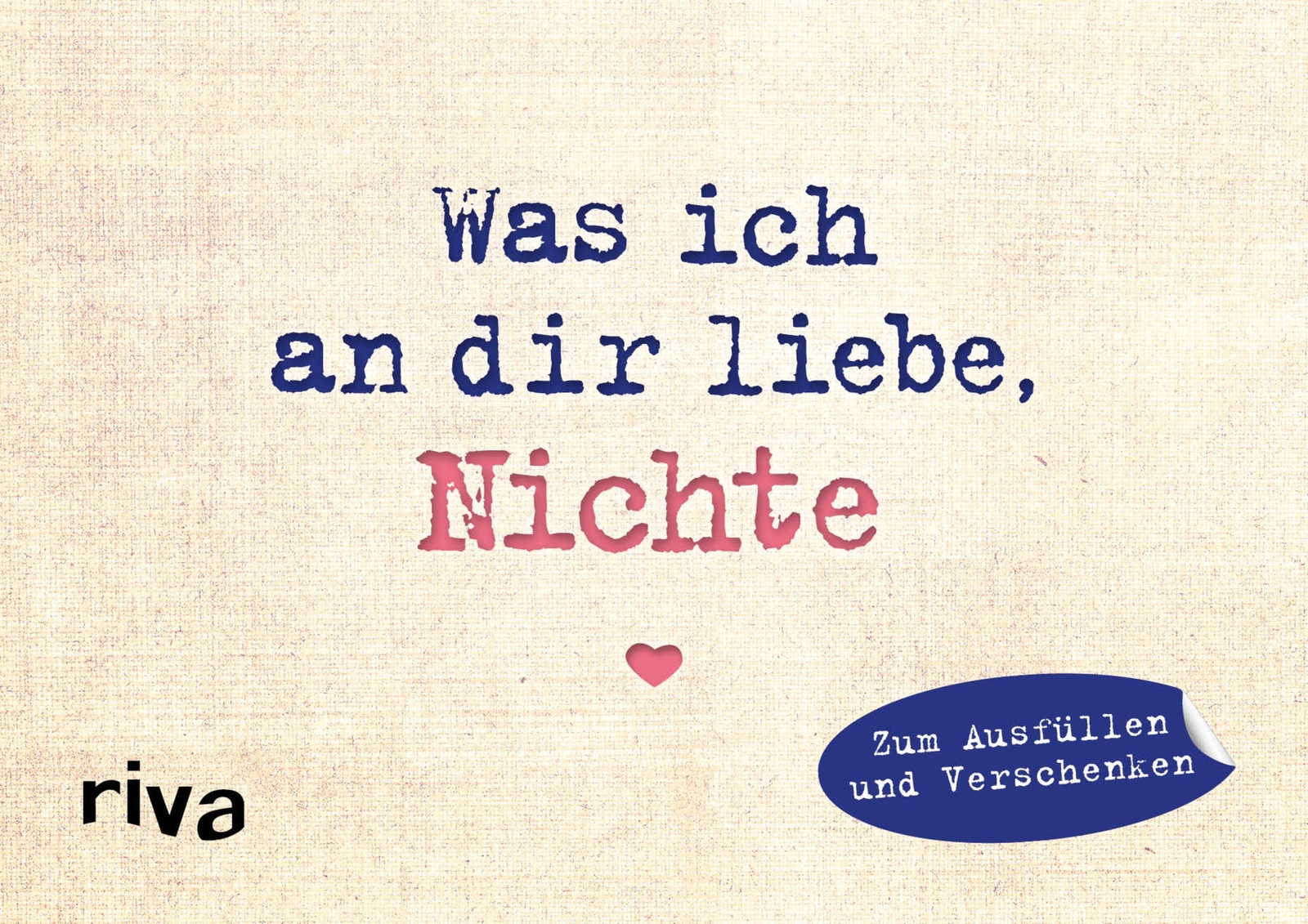 Thumbnail - Was Ich An Dir Liebe, Nichte - Miniversion | Zum Ausfüllen Und