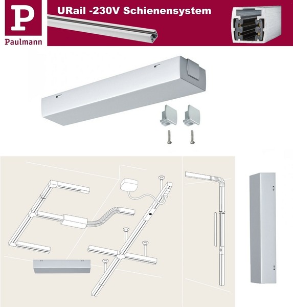Paulmann Urail Mittel-Einspeisung Chrom Matt 1 Phasig Max 1000Watt-image