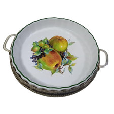 Stojak Queen Anne posrebrzany stół flan / tarta naczynie