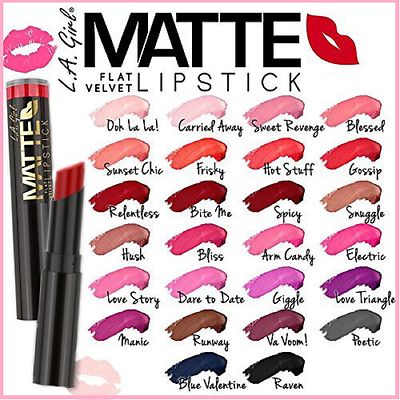 L.A Girl Matte Flat Velvet Lipstick-hottest new lip color-26 bold