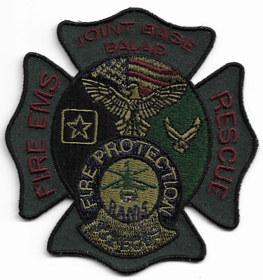 Iraq -Joint Base Balad 332 ECES-RAMS Fire Solid Green (3.25'' x 3.5'') fire patch