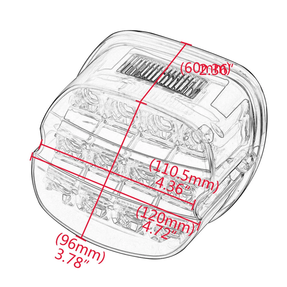 Luz trasera LED de humo para motocicleta lámpara de freno para Harley Touring Road Glide Foto 2 de 4