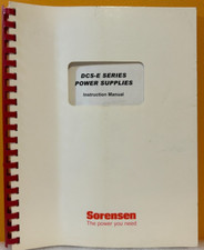 Sorensen M360761 1998 DCS-E Series Power Supplies Instruction Manual.