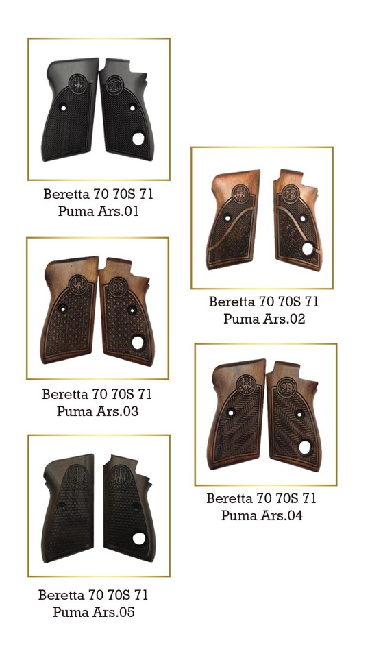 ZIB GRIPS Beretta Anni 70 / 70 / 71 Impugnature Fatte A Mano Da - Foto 7