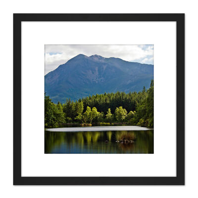 Gillman Glencoe Lochan Highland Schottland Foto quadratisch gerahmtes Wandbild 9 x 9 Zoll