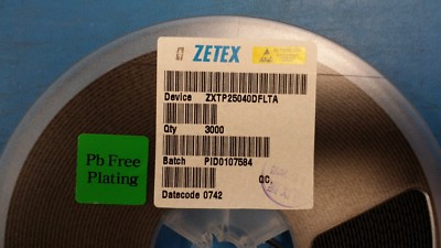 3000) ZXTP25040DFLTA ZETEX Trans GP BJT PNP 40V 1.5A 3-Pin SOT-23
