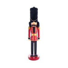 Kurt Adler Hollywood Nutcrackers, Royal Soldier Nutcracker, Red and Black, 36"