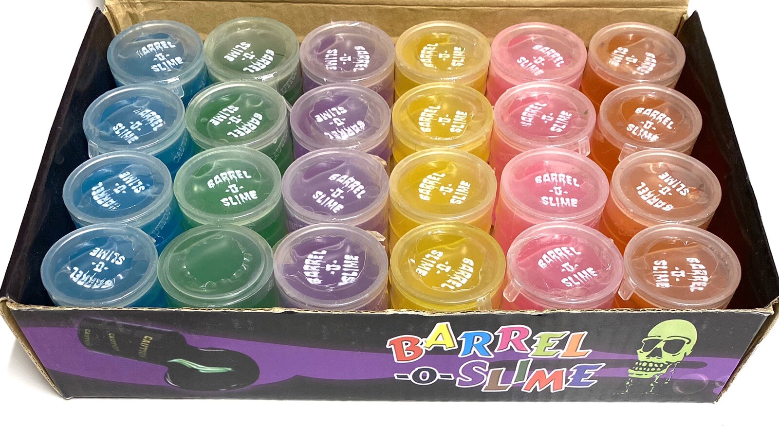 Slime Display 24 X Barrels Of Slime Toys Kids Fun In Display Box NEW SEALED WHOLESALE ...