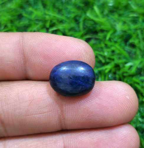 Cabujón ovalado zafiro azul único 15,50 quilates piedra preciosa suelta para hacer joyas - Imagen 3 de 7