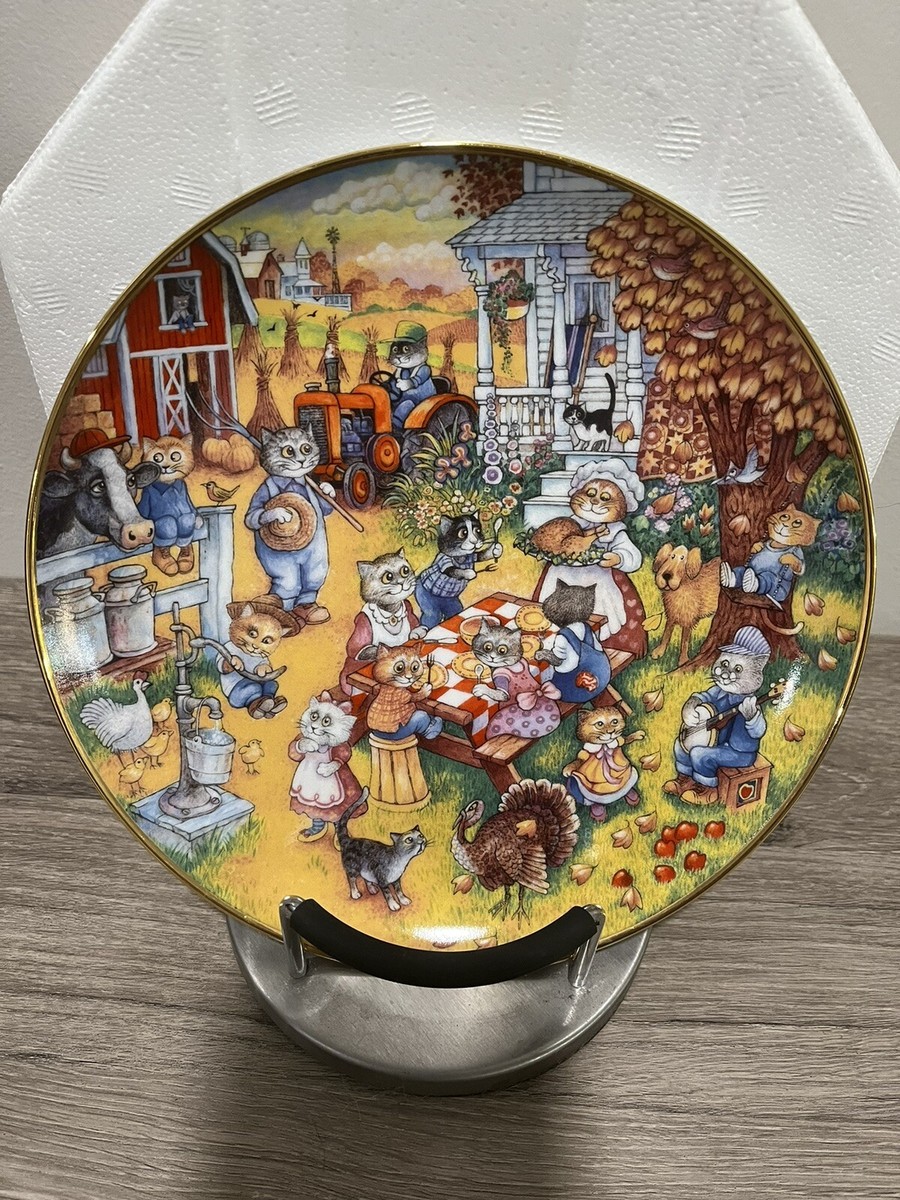 Franklin Mint HEIRLOOM BILL BELL CAT PLATES SET OF 6 | eBay
