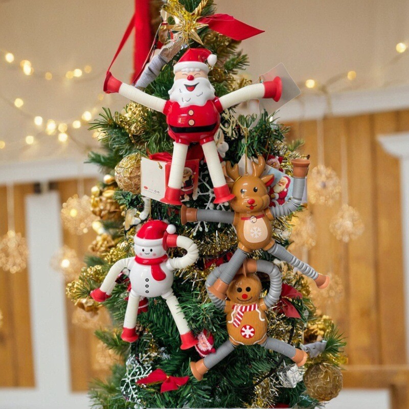 Telescopic Robot Doll Pendant Decoration Toy Christmas Gift Figure