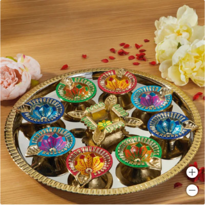 Diwali Diya 10 Piece Multicolor Set