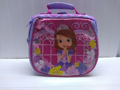 Disney Princess Sofia Collections Pink Lunch Bag Organizer Carry Case