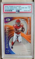🔥2020 Panini Illusions #A4 Clyde Edwards-Helaire Astounding-Orange PSA 8 Pop 1