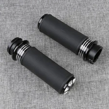 New Black 1'' CNC Handlebar Hand Grips For Harley Sportster XL 883 1200 96-Later