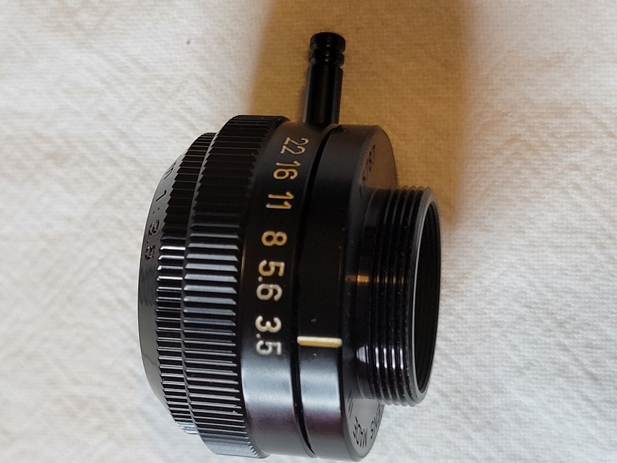 CANON MACRO PHOTO LENS 20mm F3.5 w/adaptor, case and instructions