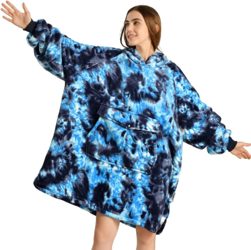 Wearable Blanket Hoodie, Oversized Sherpa Hooded as Birthday Gifts for Mom Women