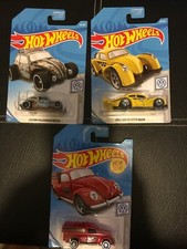 Brand New LOT OF 3 HOT WHEELS VOLKSWAGEN CUSTOM BEETLE KAFER RACER PICKUP