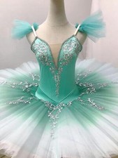 Women Girls Ballet Skirt Professional Classical Pancake Tutu Dress Costumes