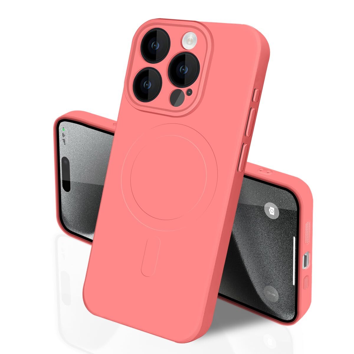for iPhone 15 Pro MagSafe Case with Magnet Silicone iPhone 15 Pro Cover Sma 41