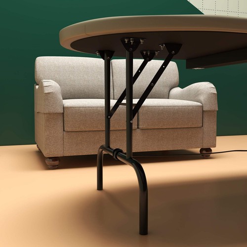 SPORTNOW 10 Player Folding Poker Table, with Cup Holders, Cushioning Edge, Brown - Picture 9 of 9