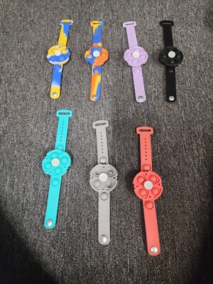 Spinner Pop Fidget Watches AntiStress Toy Push Bubble Kids Baby PopUp Item Game