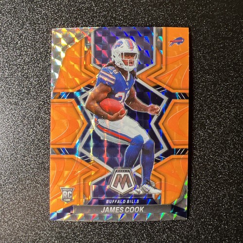 2022 Panini Mosaic NFL James Cook Rookie Card Orange Reactive Prizm RC 