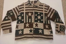Don't Mess With Texas Vintage Stars & Stripes Americana Tapestry Jacket Size L