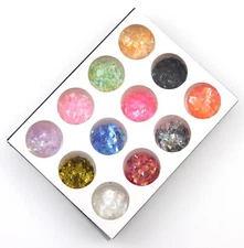 12 Colors Boxed Crushed Shell Powder Nail Art Tip Decoration