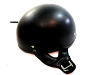 Original Rodia Motorcycle Half Helmet Flat Black Size Small Model #RHD200