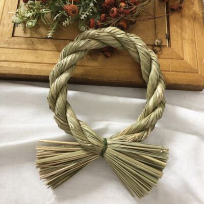 Handmate Straw Wreath Ring DIY Wall Decor Plants Crafts Festival Accessory Multi
