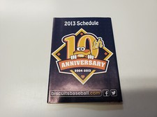 RS20 Montgomery Biscuits 2013 calendario menor de bolsillo de béisbol - Coca Cola Zero