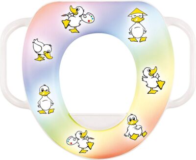 WC-Sitz-Aufsatz Toilettentrainer Duckie mit Griffen mit gepolsteter Sitzfläche