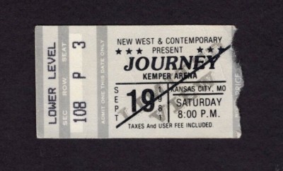 Original 1981 Journey Concert Ticket Stub Escape Tour Steve Perry 