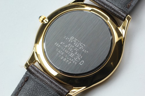 2001 N MINT Seiko Dolce 5E61-0A90 SGP Gold HAQ Quartz Mens Watch From JAPAN - Picture 6 of 10