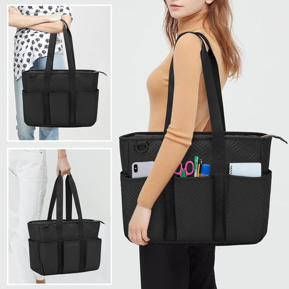 Teacher Tote Bag for Women, Large Teacher Work Bags with Laptop