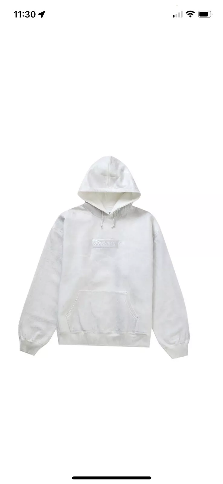 Sweat shirt à capuche logo Supreme Maison Margiela Foil Box blanc taille M SS24