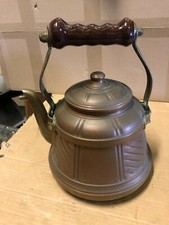 Alter TEE WASSERKESSEL Kupfer Messing Porzellan Keramikgriff XVI