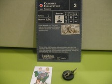  Axis  Allies Miniatures D-DAY Canadian Infantrymen with card 1/45 