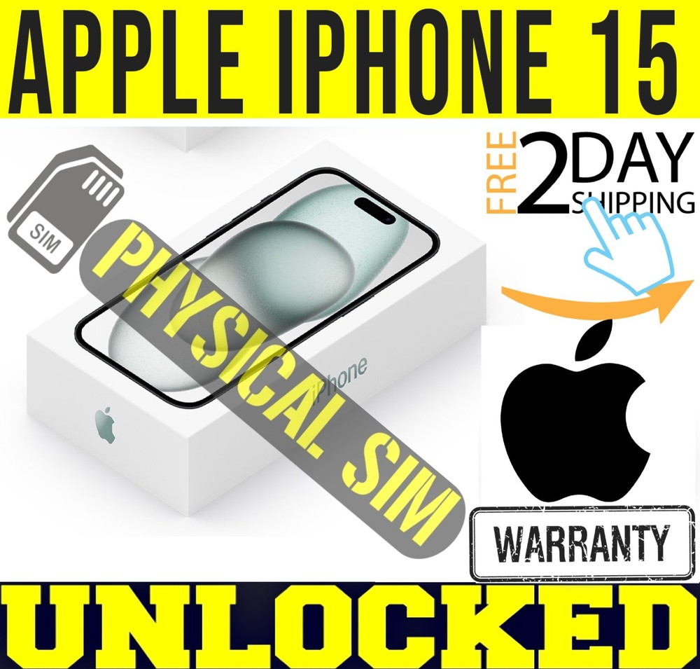 APPLE IPHONE 15 128GB (FACTORY UNLOCKED) ✅PHYSICAL SIM TRAY✅ (A3089)❖SEALED❖